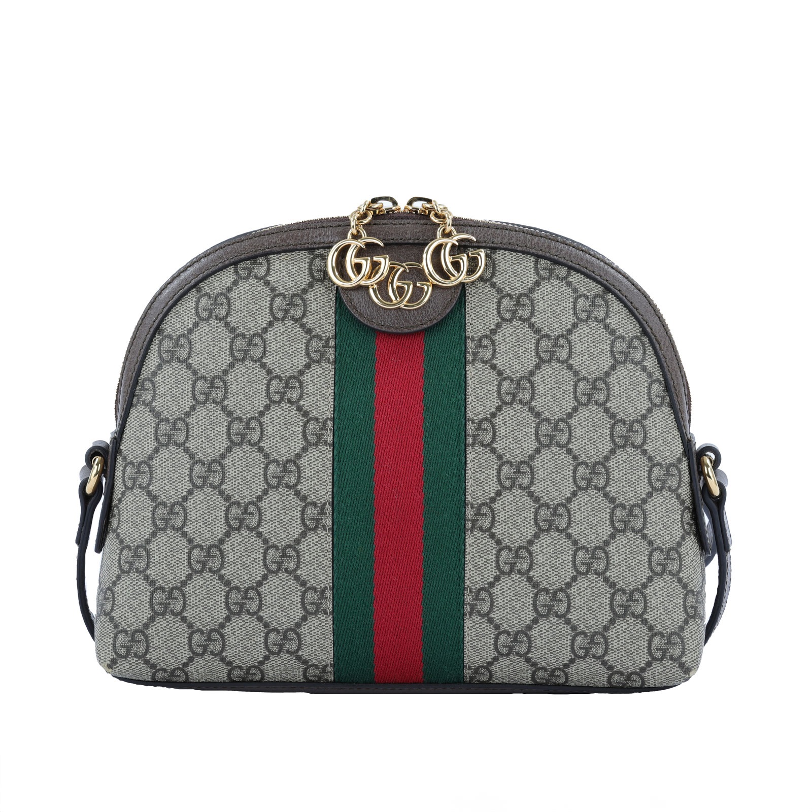 古馳 GUCCI Ophidia GG 小型 斜背 肩背包 499621 棕Ophidia 貝殼包 防塵袋