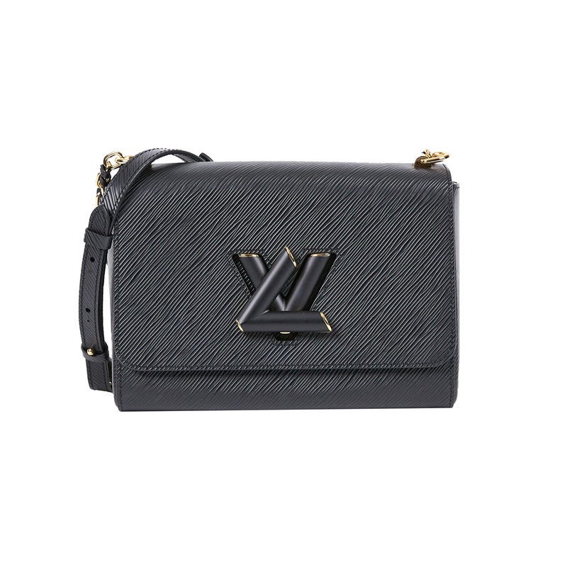 路易威登 LOUIS VUITTON Twist MM 小羊皮 扭鎖 單肩包 Epi皮革 黑色 M21117 晶片款  原廠盒子/防塵袋/購買證明