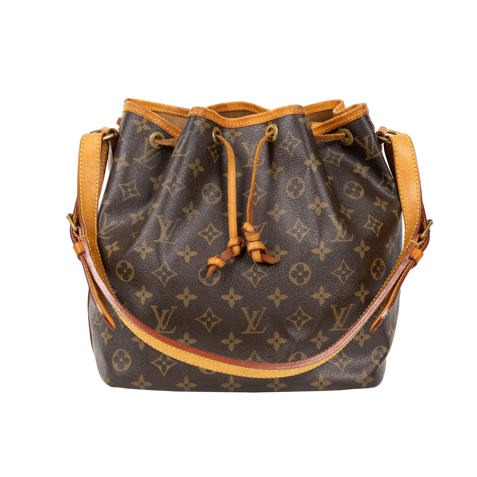 路易威登 LOUIS VUITTON Petit Noé 原花 束口水桶包 M40818 原花PETIT NOE 防塵袋