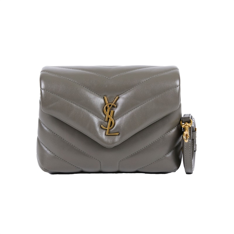 聖羅蘭 YSL SAINT LAURENT Loulou 絎縫 皮革 TOY 手袋 678401DV706 灰綠LOU LOU TOY 防塵袋