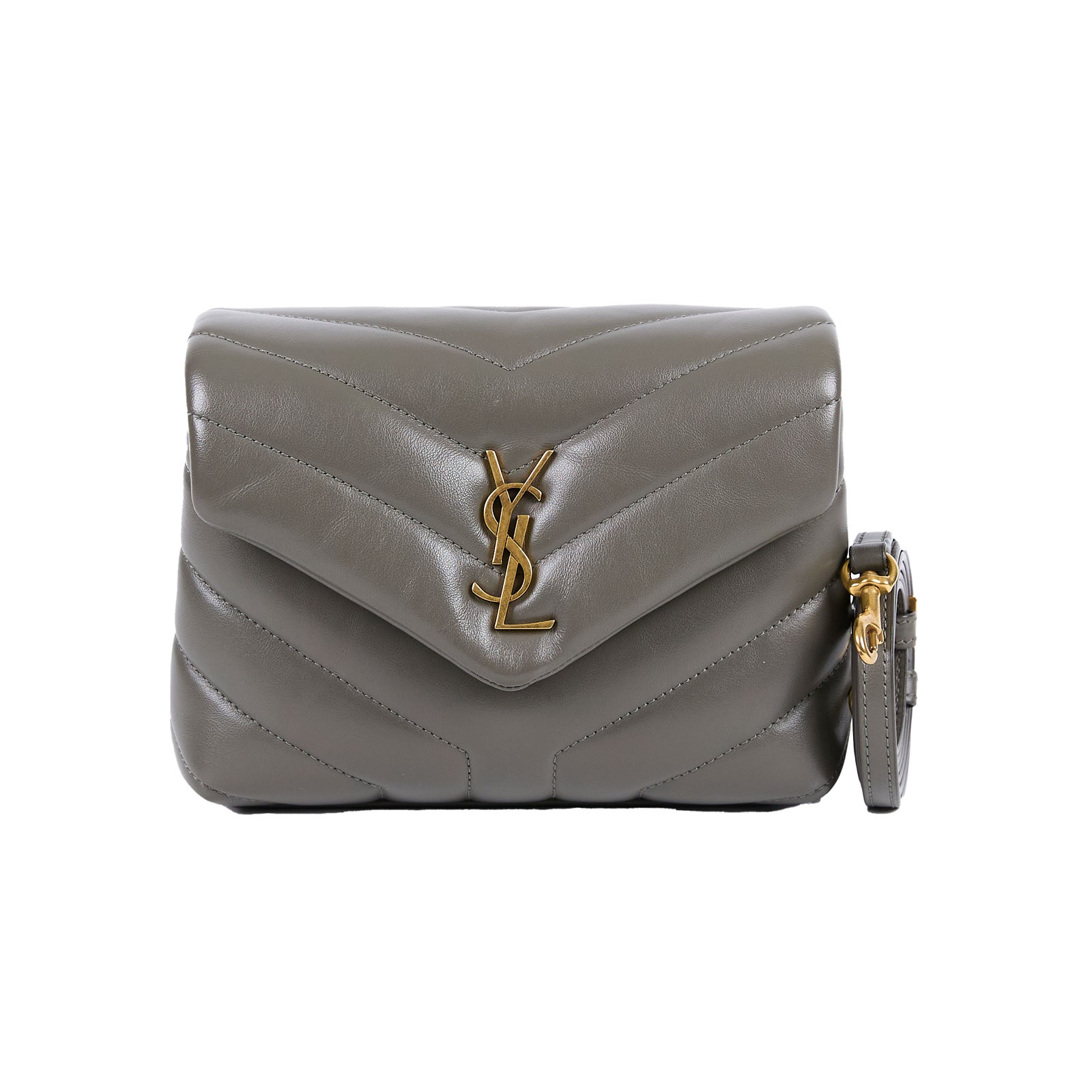 聖羅蘭 YSL SAINT LAURENT Loulou 絎縫 皮革 TOY 手袋 678401DV706 灰綠LOU LOU TOY 防塵袋