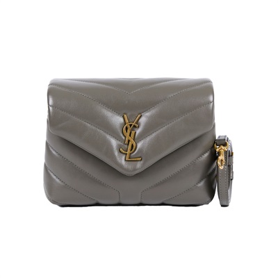 聖羅蘭 YSL SAINT LAURENT Loulou 絎縫 皮革 TOY 手袋 678401DV706 灰綠LOU LOU TOY 防塵袋