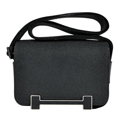 愛馬仕 Hermès Geta Nata 金扣 木屐 斜背包 GETA U刻 黑Geta肩背包 防塵袋