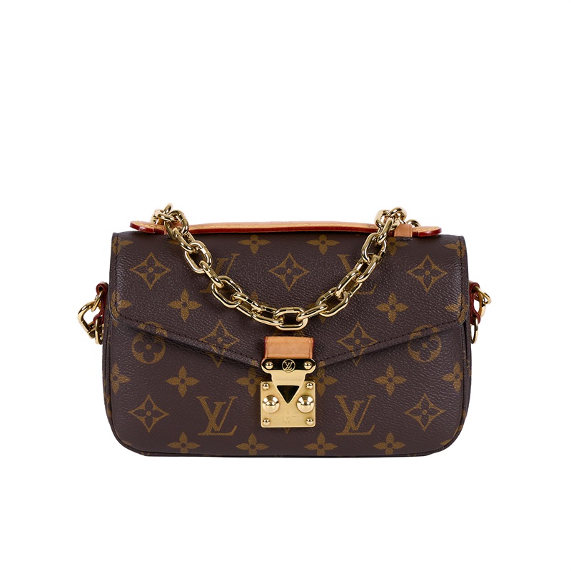 路易威登 LOUIS VUITTON Pochette Métis East West 老花 鏈條 郵差包 腋下單肩包 M46279 晶片款  無附屬品