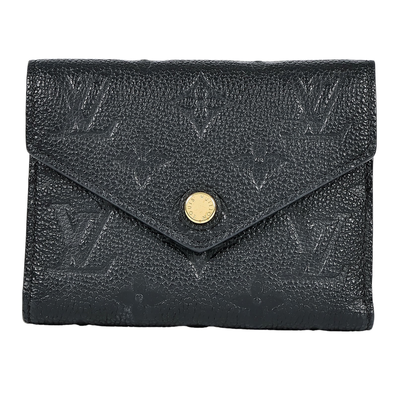 路易威登 LOUIS VUITTON Victorine 錢包 壓花牛皮 M64060 黑壓紋Victorine三折短夾 原廠盒子/防塵袋