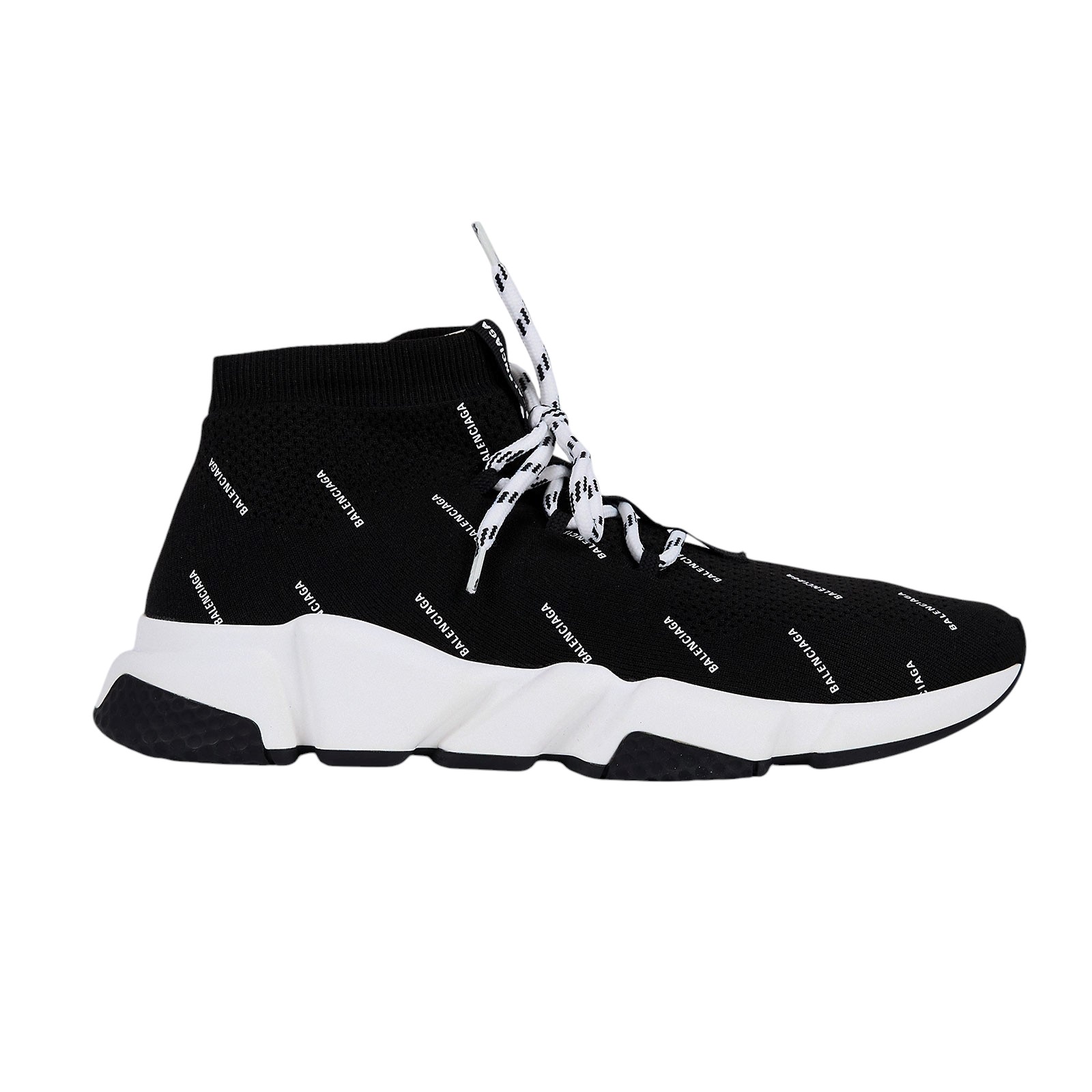巴黎世家 BALENCIAGA Speed Lace Up 運動鞋  黑LOGO襪套鞋 原廠盒子/防塵袋
