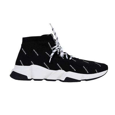 巴黎世家 BALENCIAGA Speed Lace Up 運動鞋  黑LOGO襪套鞋 原廠盒子/防塵袋