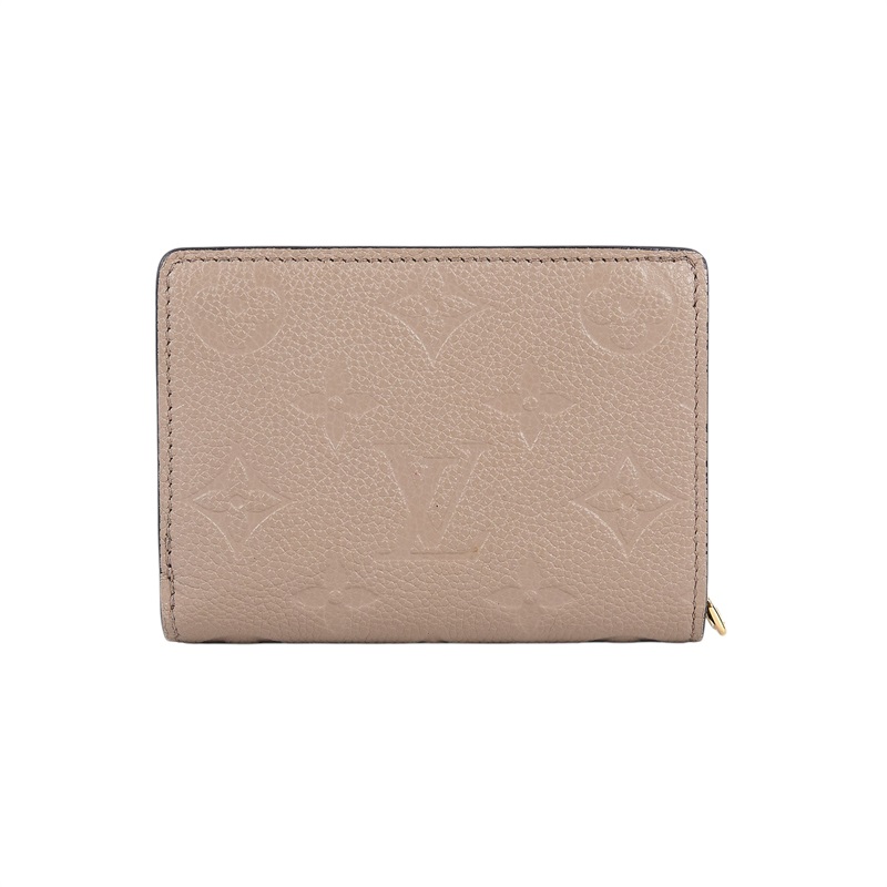 路易威登 LOUIS VUITTON Cléa 柔軟粒面壓花牛皮 錢包 短夾 斑鳩米色 M80152 晶片款 奶茶原花壓紋短夾 無附屬品