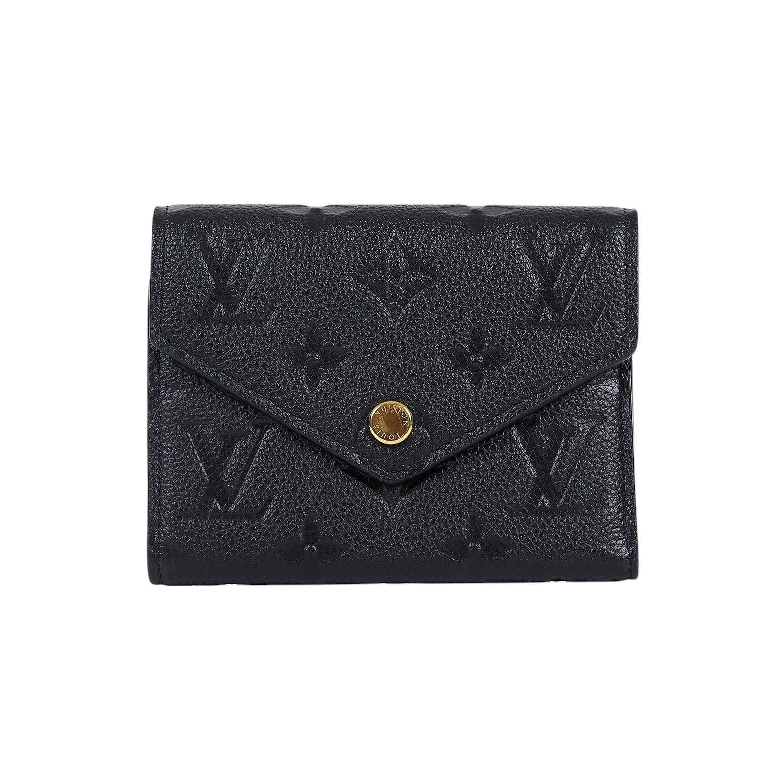 路易威登 LOUIS VUITTON Victorine 錢包 壓花牛皮 M64060 晶片款 黑原花壓紋短夾 無附屬品