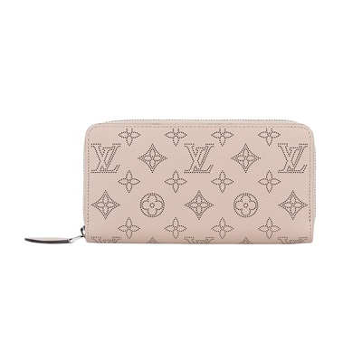 路易威登 LOUIS VUITTON 錢包 拉鍊 長夾 灰色 M69821 晶片款 Galet MAHINA拉鍊長夾 原廠盒子/防塵袋