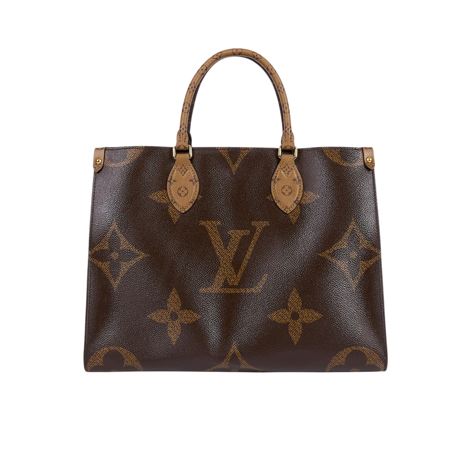 路易威登 LOUIS VUITTON OnTheGo MM 經典帆布 手提 肩背包 M45321 晶片款 棕原花Onthego MM 原廠盒子/防塵袋