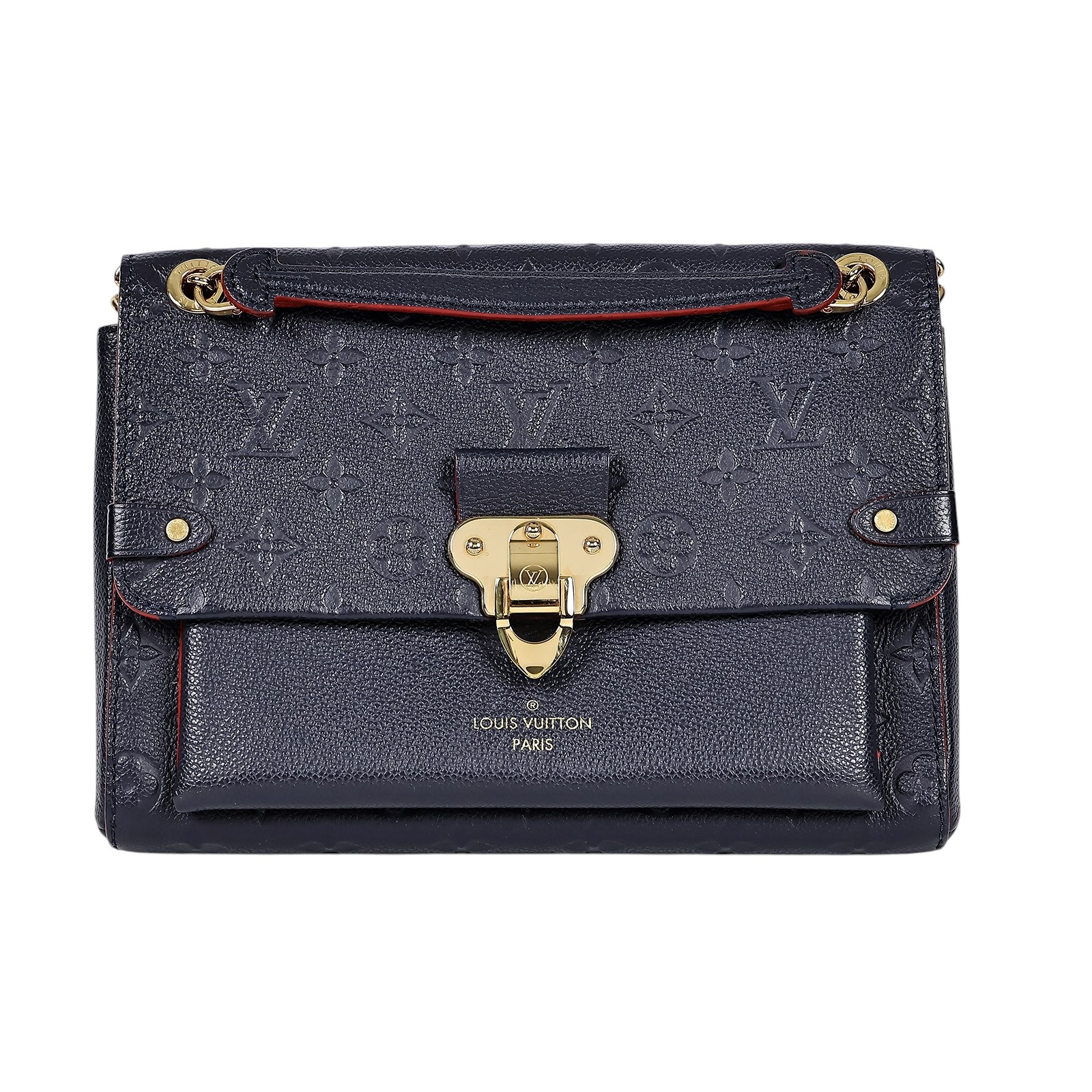 路易威登 LOUIS VUITTON Vavin 肩背包 小型  M52271 深藍原花Vavin PM 防塵袋/原廠盒子/購買證明