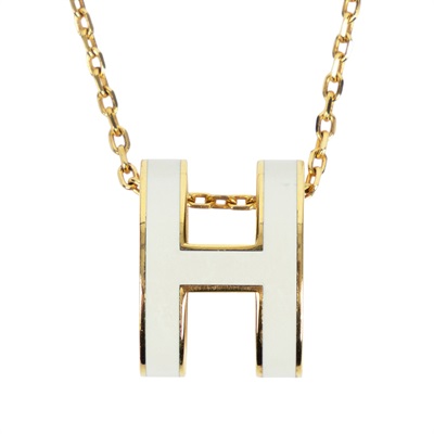 愛馬仕 Hermès Pop H 墜飾 POPHP  白POP H項鍊 防塵袋