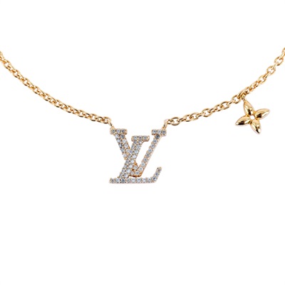 路易威登 LOUIS VUITTON LV Iconic 項鏈 金色 M00596 水鑽ICONIC項鍊 原廠盒子/防塵袋