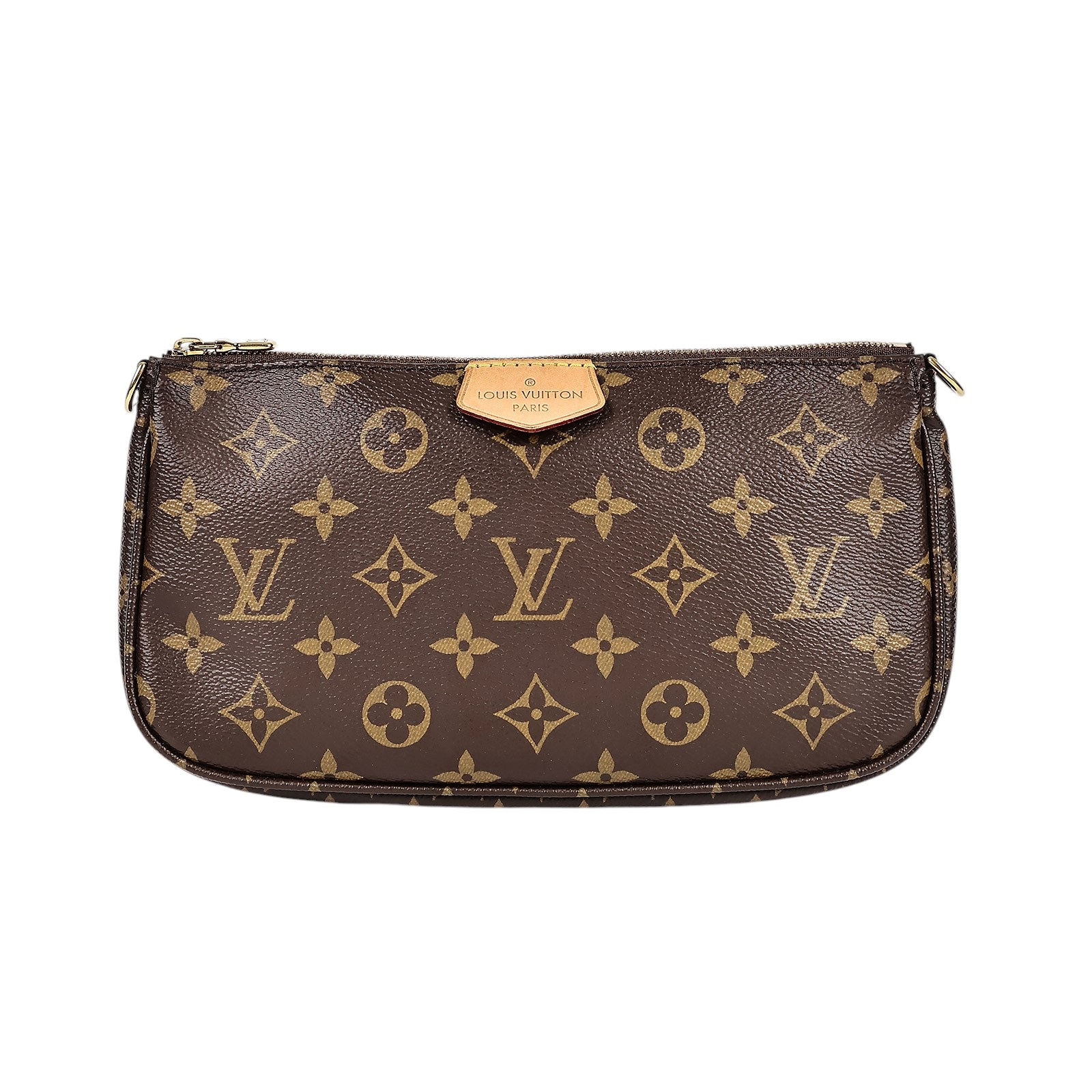 路易威登 LOUIS VUITTON Multi Pochette Accessoires 淺粉 三合一 肩背 方包 M44840 晶片款  原廠盒子/防塵袋