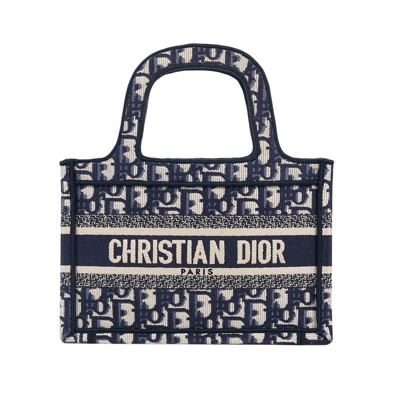 迪奧 CHRISTIAN DIOR Book Tote 迷你 手提 托特包  藍緹花BOOK TOTE MINI 防塵袋