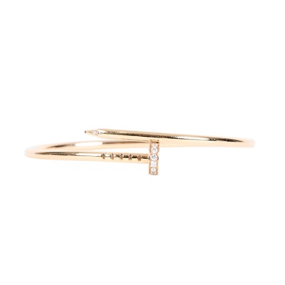 卡地亞 CARTIER Juste un Clou 手環 小型款 B6065815 K18YG Juste un clou 鑲鑽手環 原廠盒子/保書