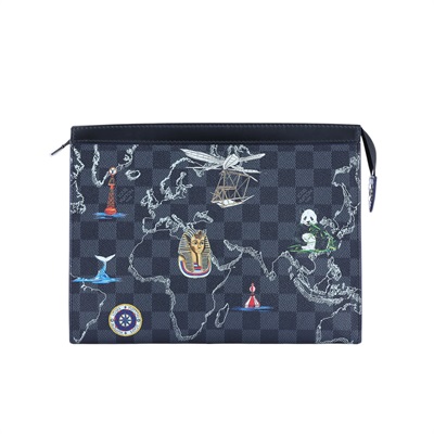 路易威登 LOUIS VUITTON Pochette Voyage MM 棋盤格 手拿包 N40205  原廠盒子/防塵袋/購買證明