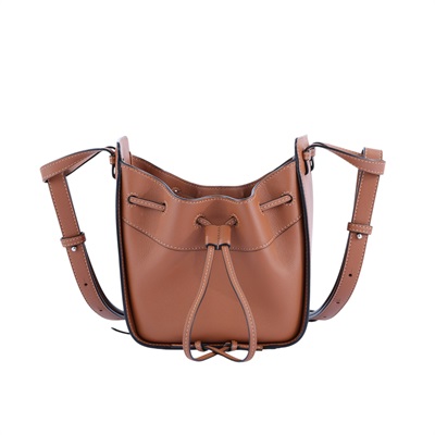 羅意威 LOEWE Mini Hammock drawstring 迷你 小牛皮 肩背 吊床包  棕 HAMMOCK MINI 無附屬品