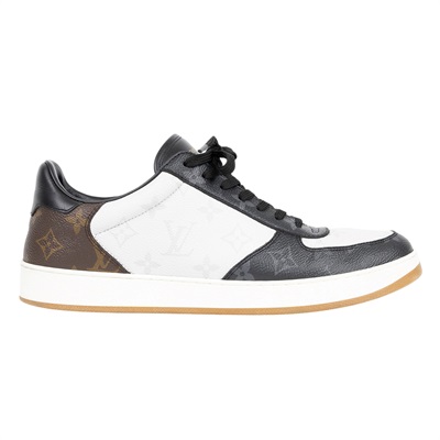 路易威登 LOUIS VUITTON Rivoli 運動鞋 1A8WG8 黑白棕原花運動鞋 原廠盒子