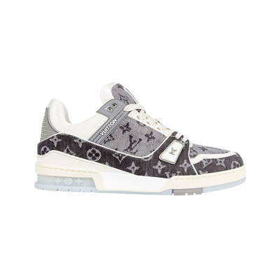 路易威登 LOUIS VUITTON LV Trainer 運動鞋 1ADHIL 灰牛仔原花Trainer鞋 原廠盒子/防塵袋/購買證明影本