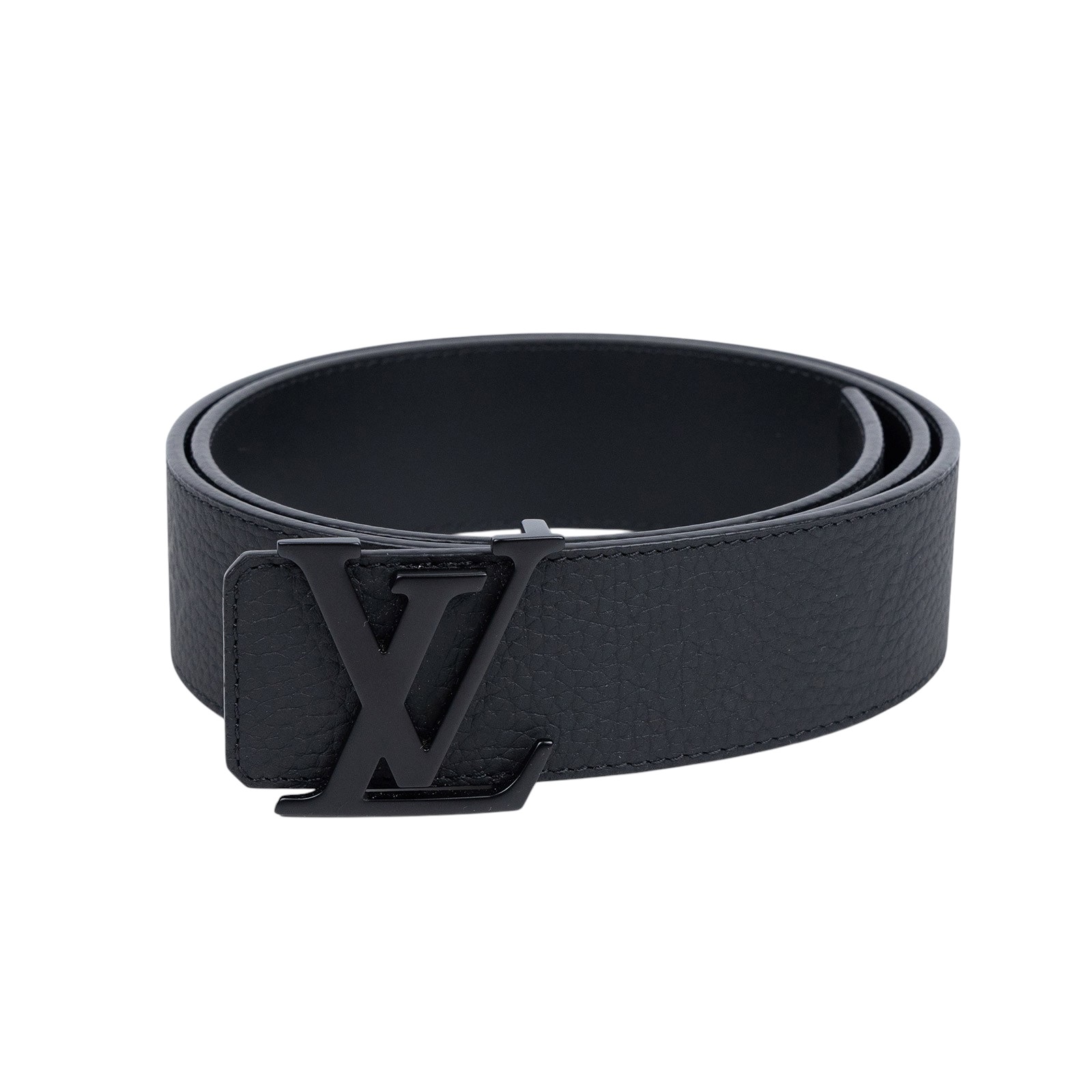 路易威登 LOUIS VUITTON LV Initiales 40毫米 雙面皮帶 M4487V 黑啞光LOGO牛皮雙面皮帶 原廠盒子