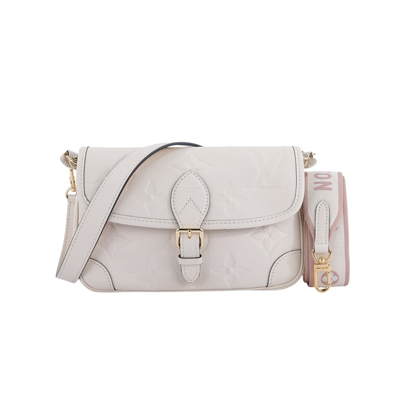 路易威登 LOUIS VUITTON Diane 腋下包法棍 單肩背包 米色 M46388 晶片款 奶油白Diane 防塵袋/購買證明