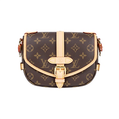 路易威登 LOUIS VUITTON Saumur BB  手提 馬鞍斜背包 M46740 晶片款 原花Saumur BB 防塵袋