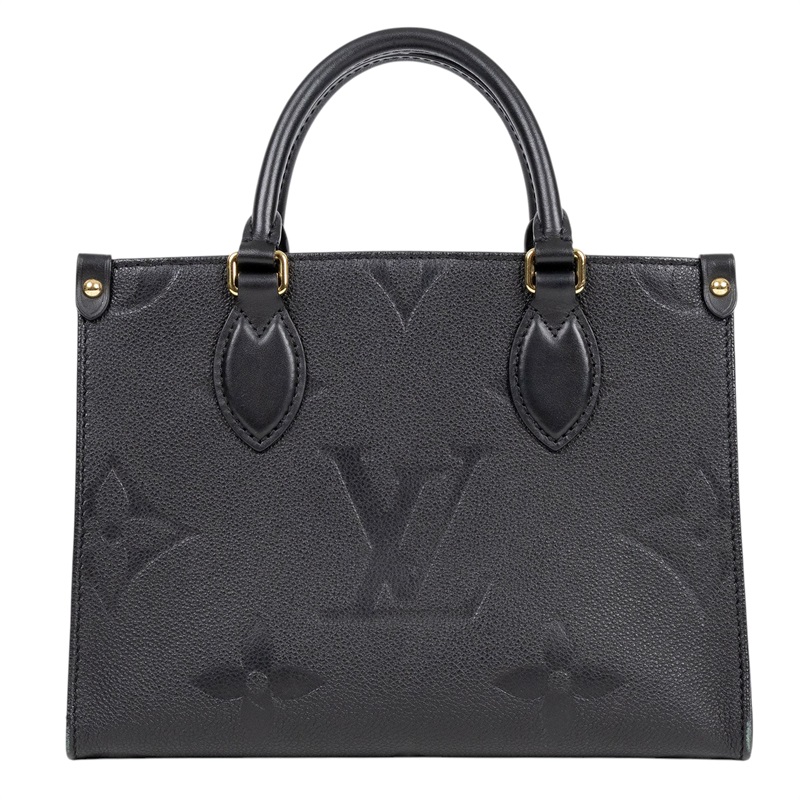 路易威登 LOUIS VUITTON OnTheGo PM 手提 肩背包 黑色 M45653 晶片款 黑原花壓紋ON THE GO PM 原廠盒子/防塵袋