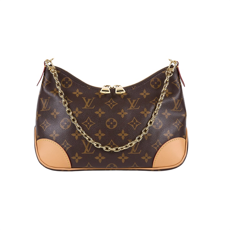 路易威登 LOUIS VUITTON Boulogne 牛角包 手提 斜肩背包 M45832 晶片款 棕原花Boulogne牛角包 原廠盒子/防塵袋