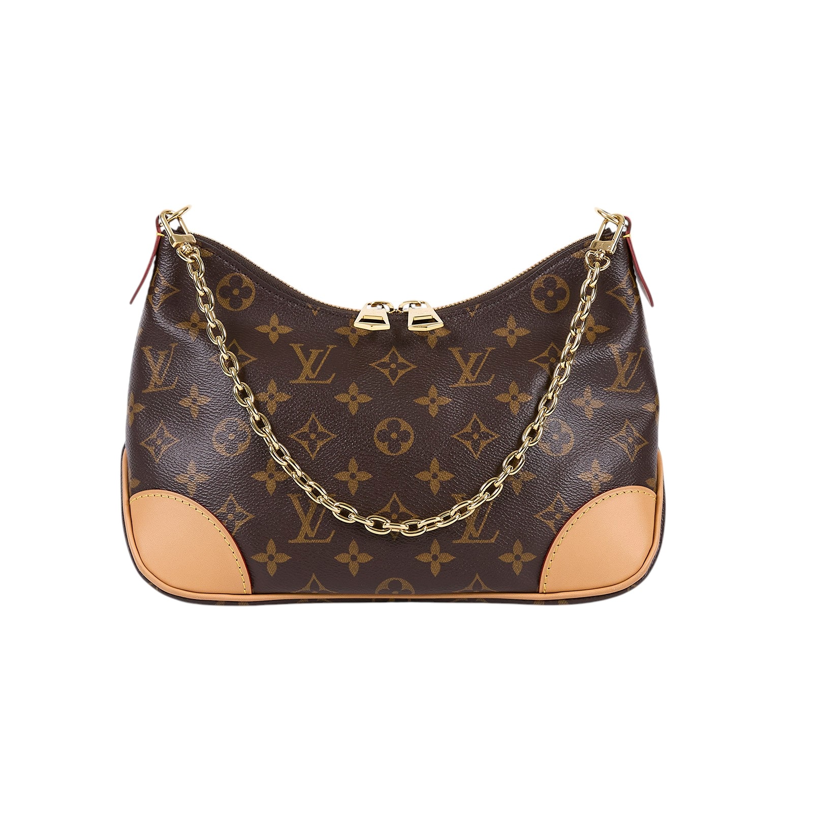 路易威登 LOUIS VUITTON Boulogne 牛角包 手提 斜肩背包 M45832 晶片款 棕原花Boulogne牛角包 原廠盒子/防塵袋