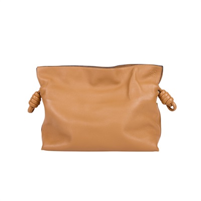 羅意威 LOEWE Flamenco clutch 小牛皮 肩背包 A411FC1X62 咖FLAMENCO CLUTCH中號 防塵袋/購買證明