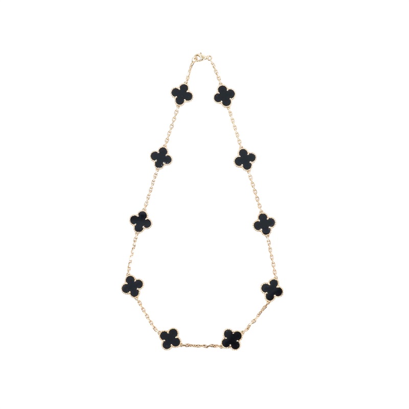 梵克雅寶 Van Cleef & Arpels Vintage Alhambra 項鍊 10枚四葉幸運圖騰 VCARA42700  原廠盒子