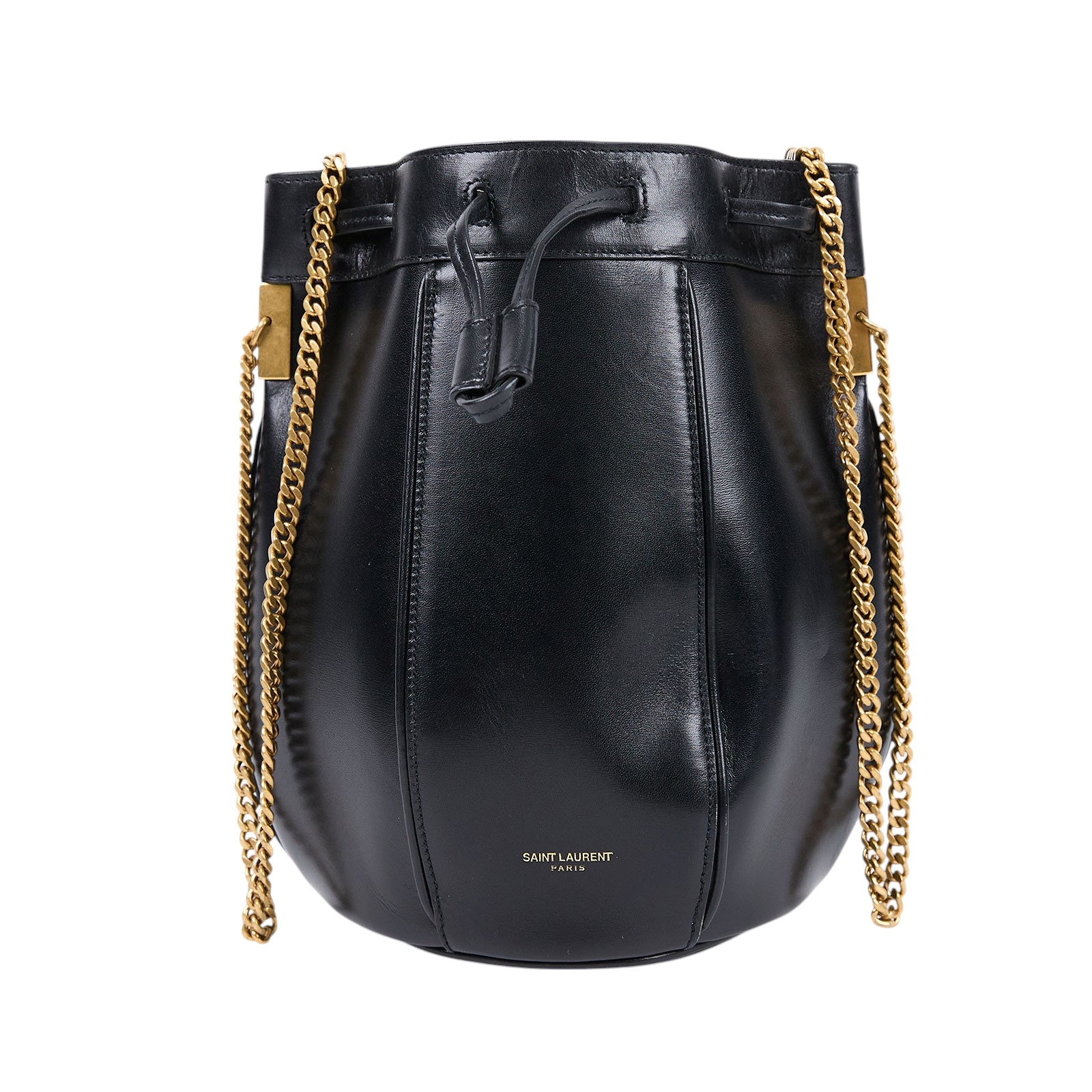 聖羅蘭 YSL SAINT LAURENT Talitha 水桶包 小型 5542500SX0W 黑金水桶包 無附屬品