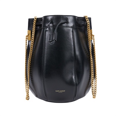 聖羅蘭 YSL SAINT LAURENT Talitha 水桶包 小型 5542500SX0W 黑金水桶包 無附屬品
