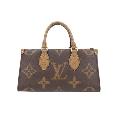 路易威登 LOUIS VUITTON OnTheGo East West 皮革飾邊 經典帆布 手提 斜背包 M46653 晶片款  原廠盒子/防塵袋/購買證明/背帶/內袋