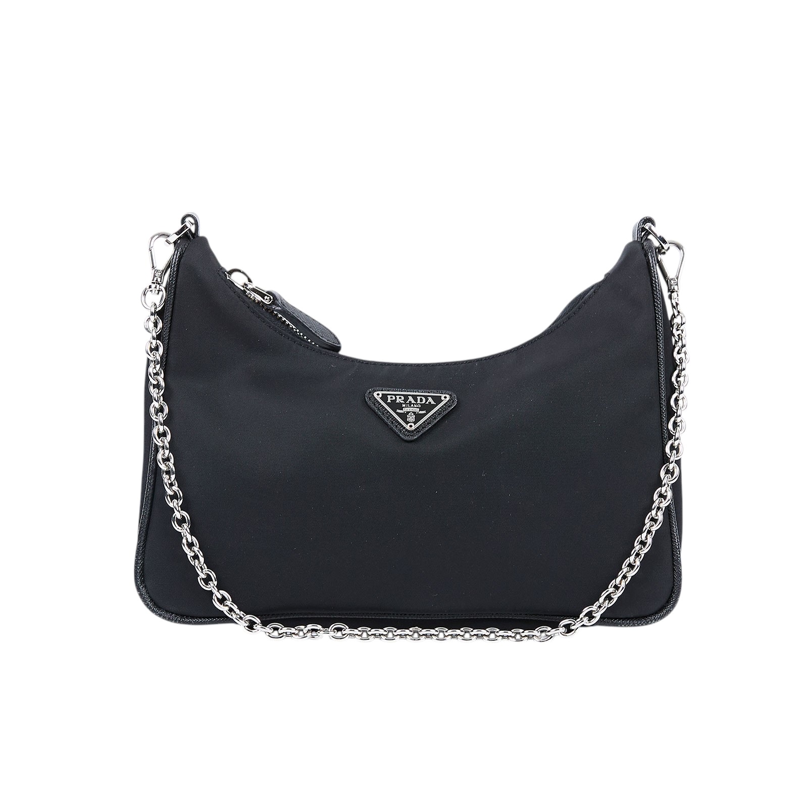 普拉達 PRADA Re-Edition 2005 Re-Nylon 手袋 1BH204_R064 黑尼龍HOBO 三合一包 保證卡