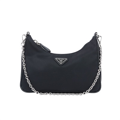 普拉達 PRADA Re-Edition 2005 Re-Nylon 手袋 1BH204_R064 黑尼龍HOBO 三合一包 保證卡