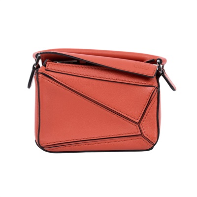 羅意威 LOEWE Nano Puzzle bag 手拿 肩背 斜背包 A510U98X01 橘NANO PUZZLE 鍊帶