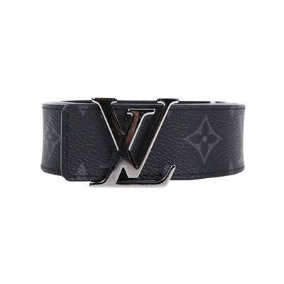 路易威登 LOUIS VUITTON LV Initiales 35毫米 皮帶 M0450V 黑原花銀LOGO腰帶 原廠盒子/防塵袋