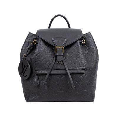 路易威登 LOUIS VUITTON Montsouris 雙肩 後背包 M45205 晶片款 黑MONTSOURIS壓花皮革後背包 防塵袋