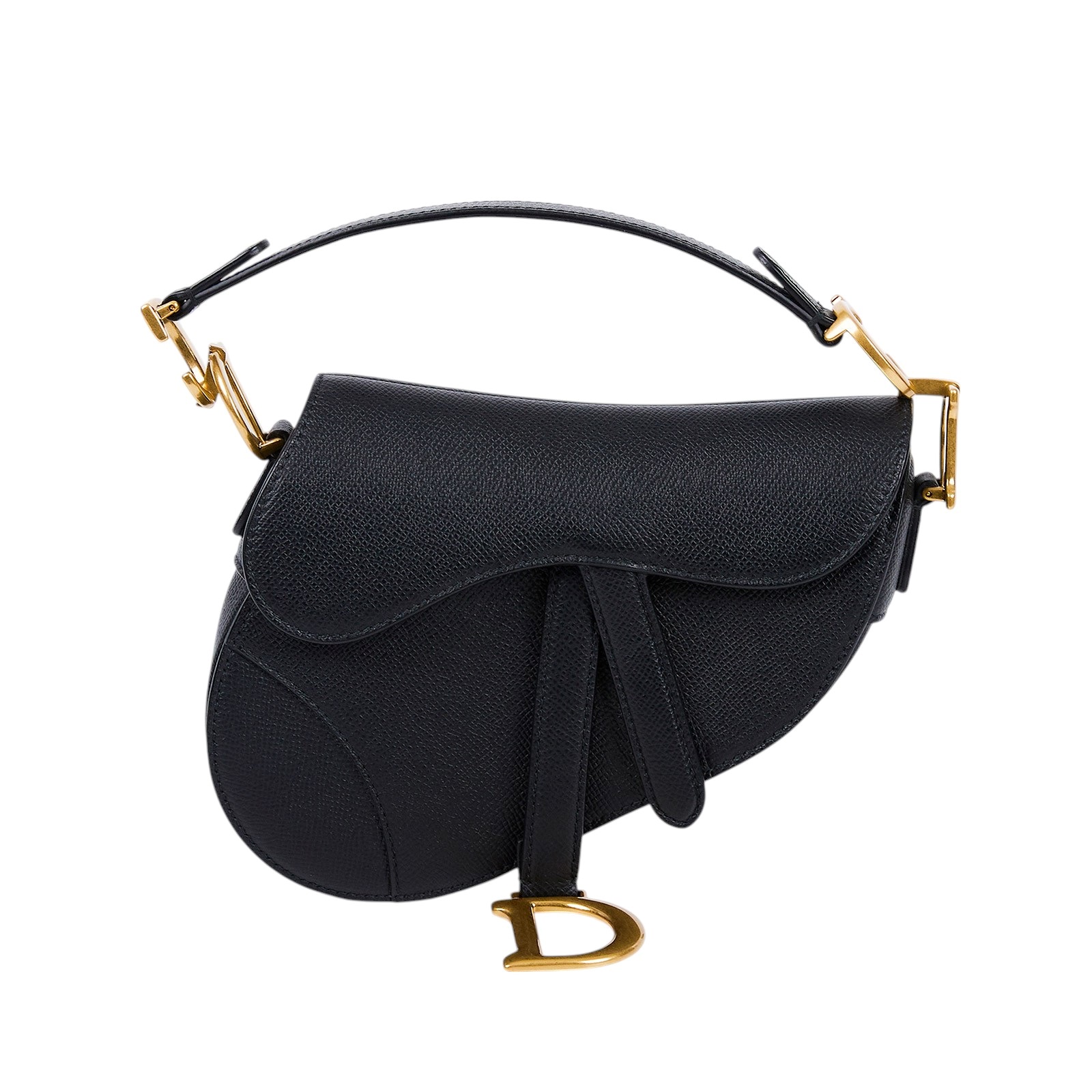 迪奧 CHRISTIAN DIOR Saddle 迷你 馬鞍包 小牛皮 附肩背帶 M0456CBAA 黑色SADDLE馬鞍包 原廠盒子/防塵袋/保證卡