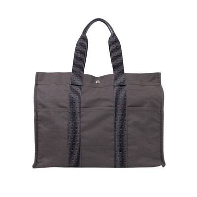 愛馬仕 Hermès Herline GM 托特包 HERLGM  灰 Herline 帆布托特包 鎖組