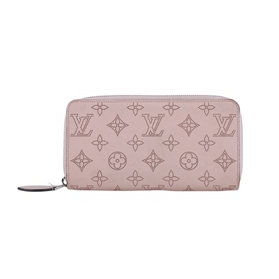 路易威登 LOUIS VUITTON 拉鏈錢包 小牛皮 粉紅色 M61868 粉紅色原花牛皮拉鍊長夾 防塵袋/原廠盒子