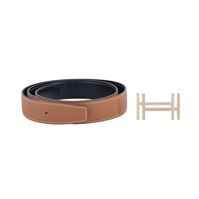 愛馬仕 Hermès H au Carre皮帶釦 32 mm 雙面皮革腰帶 H066050CP2KpH073967CAAA095 W AU 490 MM  原廠盒子/防塵袋/購買證明