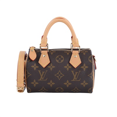 路易威登 LOUIS VUITTON Nano Speedy 原花 手提 肩背包 M81085 原花NANO SPEEDY 原廠盒子/防塵袋