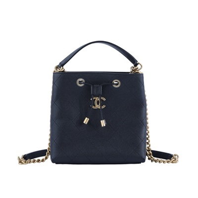香奈兒 CHANEL 手提 肩背包 AS0310 B04497 30開黑金荔枝牛水桶包 原廠盒子/防塵袋/保證卡/購買證明