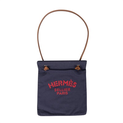 愛馬仕 Hermès Aline grooming bag 盥洗包 靛藍 金色 H000867EKAC B刻 藍色ALINE MM 無附屬品