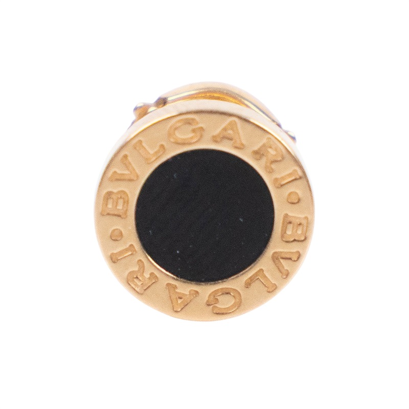 寶格麗 BVLGARI 單邊耳環 耳釘 354730 18K RG 黑瑪瑙單邊耳環 原廠盒子/保證卡