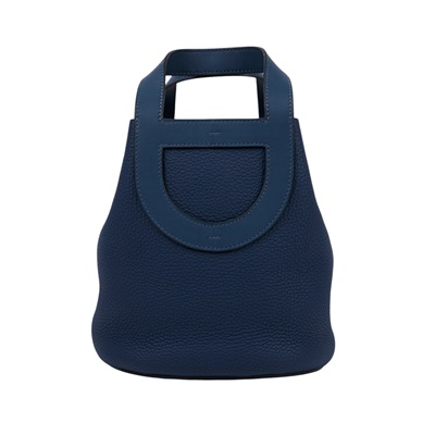 愛馬仕 Hermès In The Loop 18  豬鼻 菜籃子包 金色五金 普魯士藍 H084274CCAW H084274CCAW/W刻  原廠盒子/防塵袋